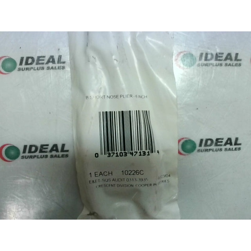 Crescent 10226CAO C Short Nose Aluminum Oxide Insulated Tip Pliers