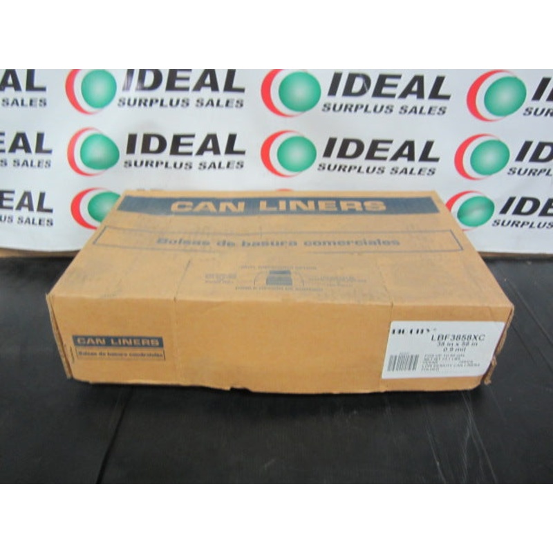 Berry Plastics Big City LBF3858XC 60-Gallon Can Liners 0.90 Mil (Pack of 100) 38 X 58