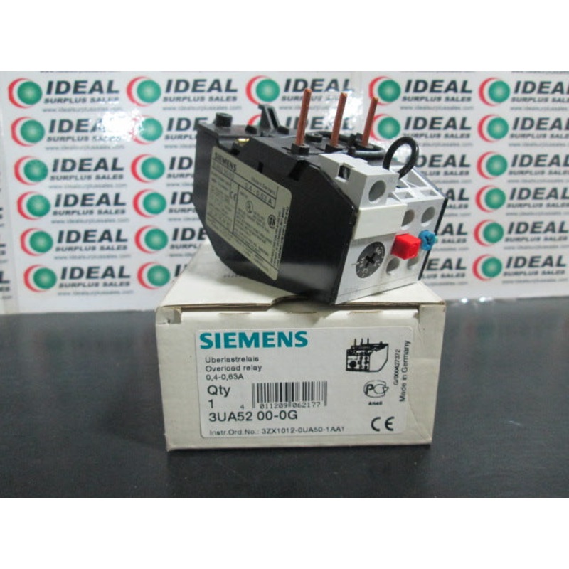 Siemens 3UA5200-0G Overload Relay 0.4 0.63A