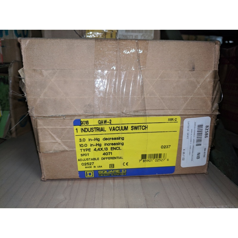 SQUARE D 9016-GAW-2 INDUSTRIAL VACUUM SWITCH