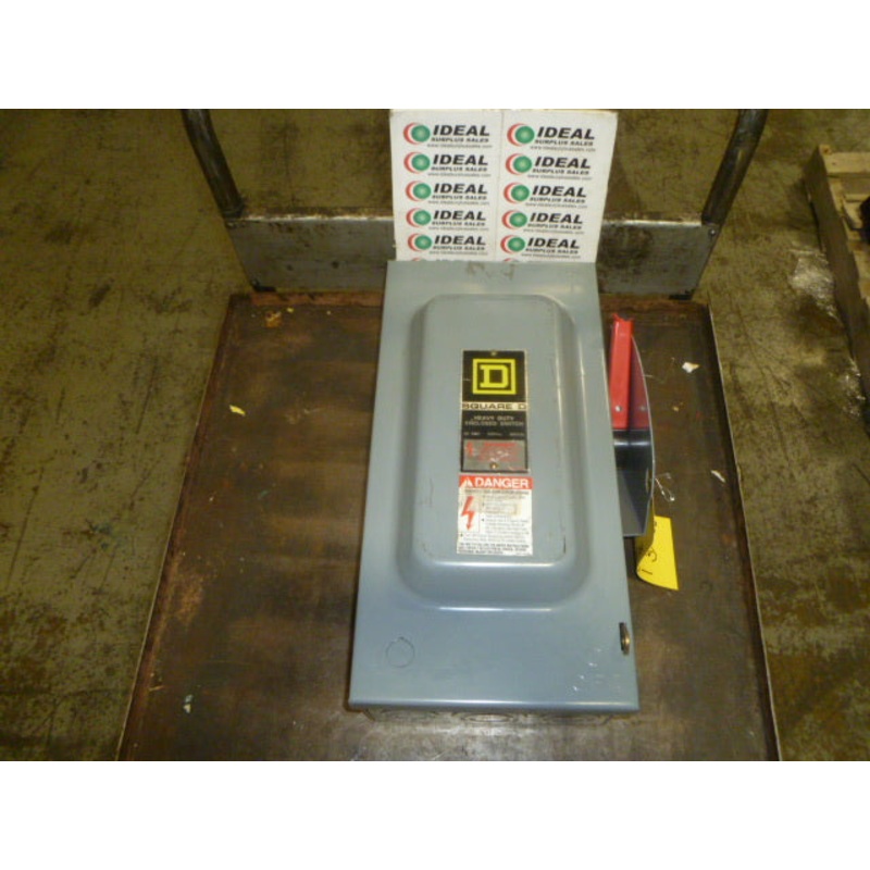 SQUARE D, H362 – SAFTEY SWITCH WITH BROKEN HANDLE, SERIES F3 , 60A , 600VAC , NEMA 1 – ITEM IS NEW BUT DAMAGED