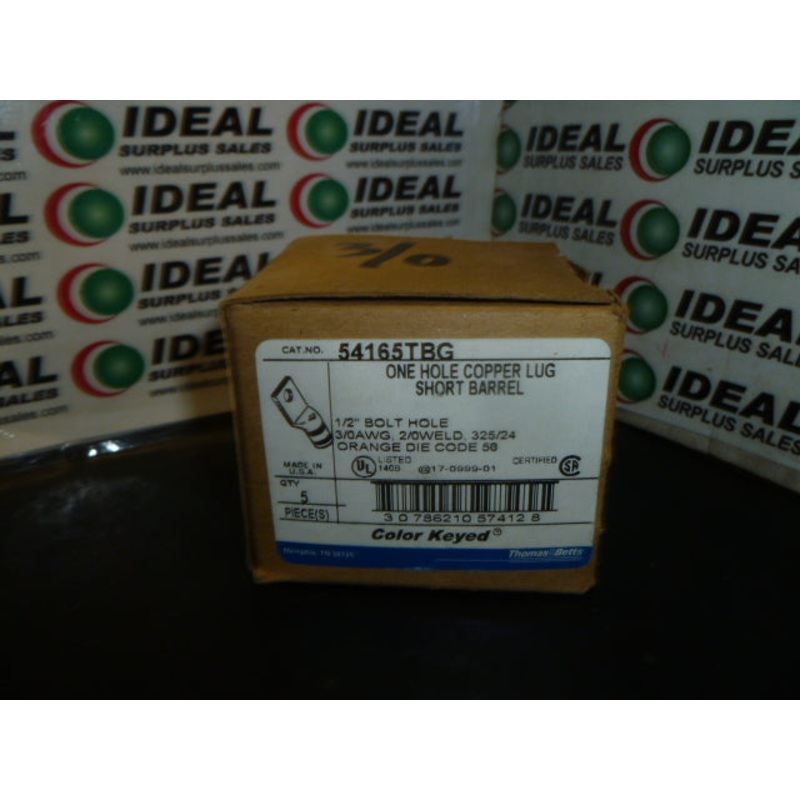THOMAS&BETTS 54165TBG|Factory Sealed Packaging|New In Box|New No Box|Used|Reconditioned