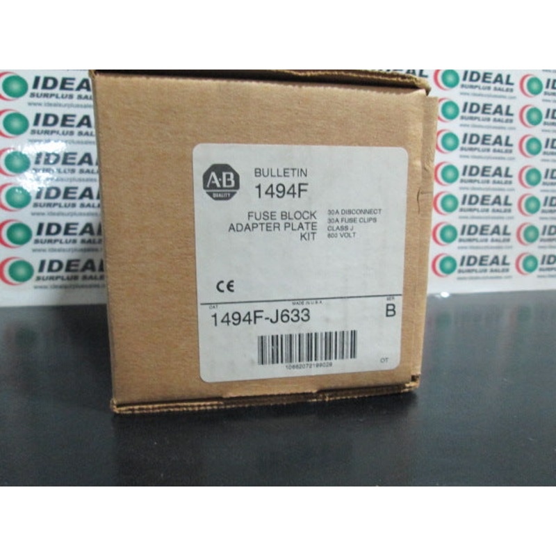 Allen Bradley 1494F-J633  Fuse Block Adapter Plate Kit 30A Class J 600V