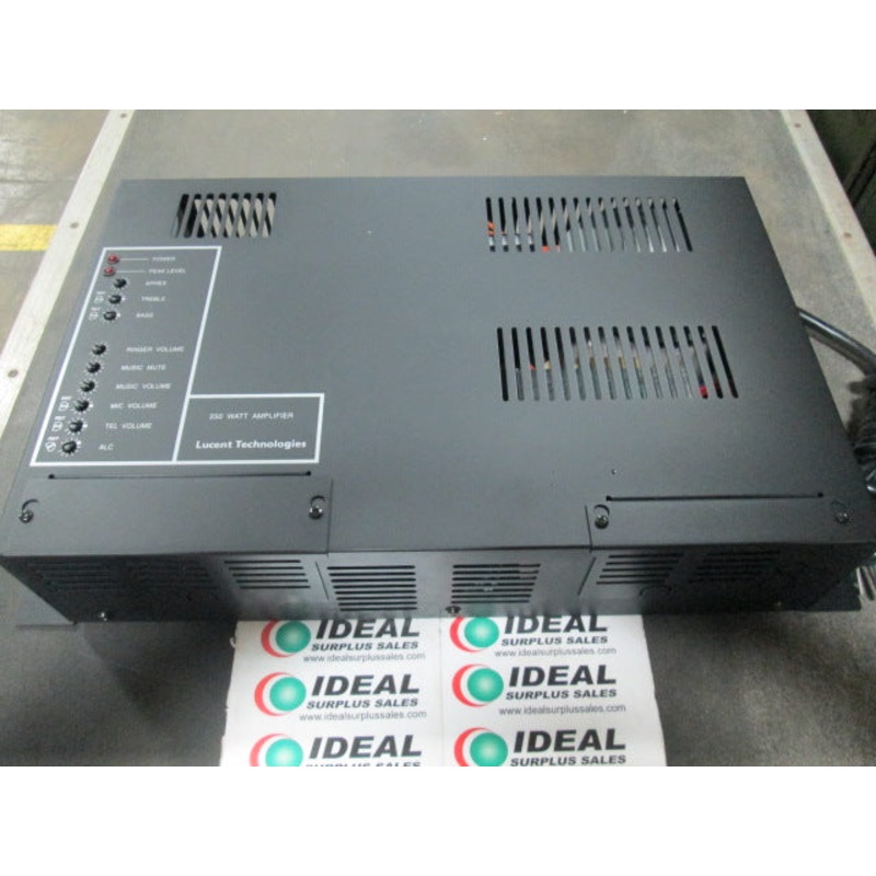 AMPLIFIER, LUCENT TECHNOLOGY LU250WAMP, 250 WATT TELEPHONE PAGING SYSTEM AMPLIFIER