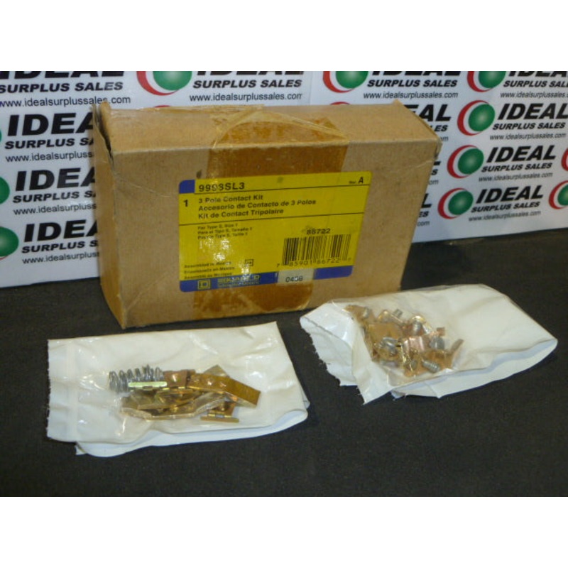 SQUARE D  9998SL3 – CONTACT KIT, 3POLE, 600VAC, 1AMP