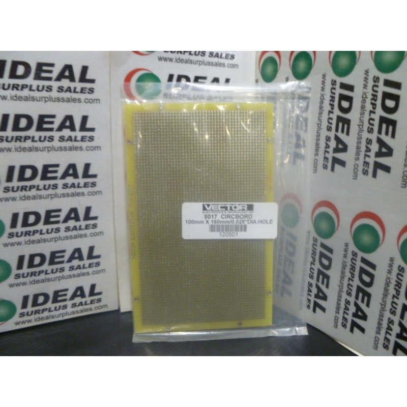 Vector 8017 Prototyping Circbord 3.94 x 6.30 (100mm x 160mm) .025 Dia Holes