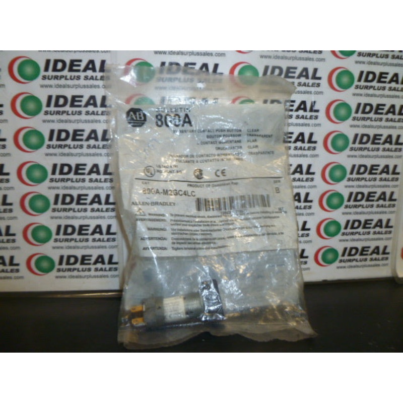 Allen Bradley 800A-M2GC4LC Momentary Push Button Clear 1A 125VAC TYPE 13