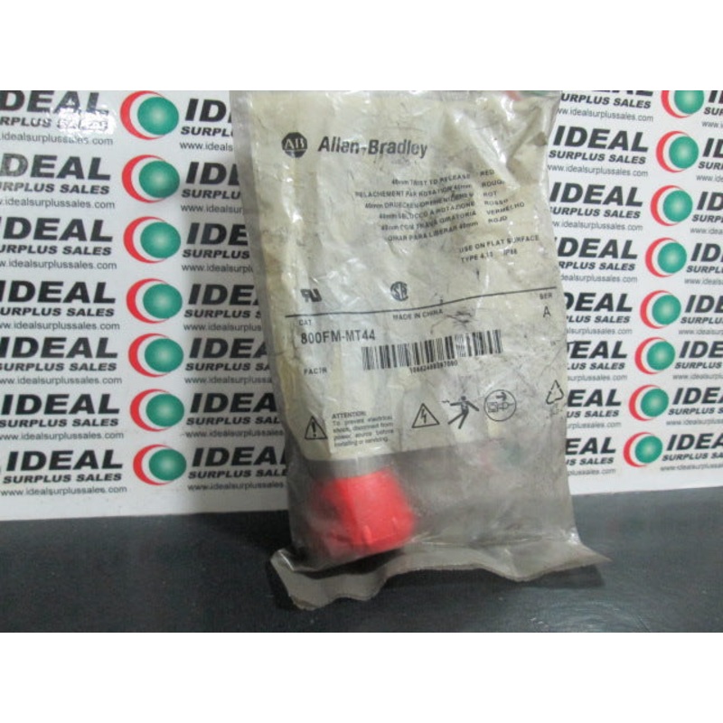 Allen Bradley 800FM-MT44 40mm Non-Illuminated Red Push Button Round