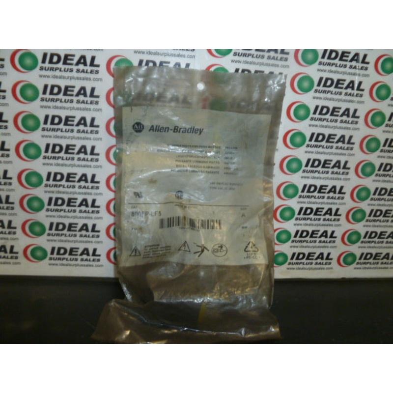 ALLEN BRADLEY 800FP-LF5 Yellow Illuminated Flush Button  Type 4, 4X, 13