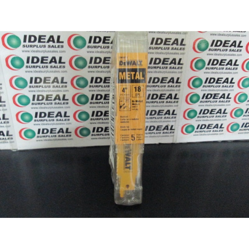 BLADE, DEWALT DW4810, 18 TPI 4 BI-METAL, MEDIUM METAL CUTTING SAWZALL BLADE – 5 PER PK