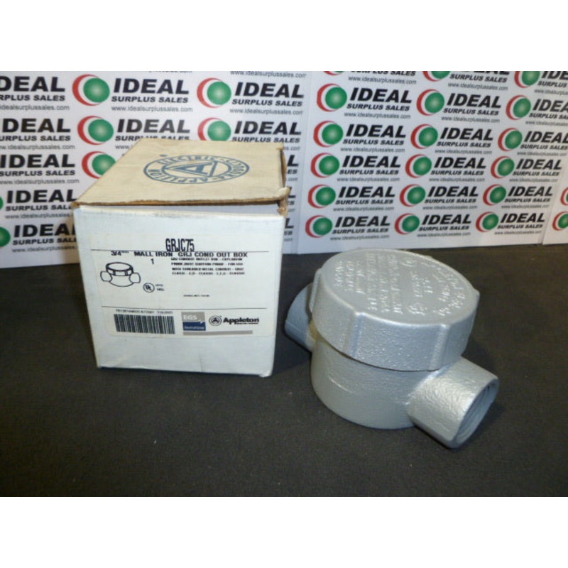 APPLETON ELECTRIC  GRJC75 – BOX, 3/4 MALLEABLE IRON, GRJ CONDUIT BOX, EXPLOSION PROOF, C STYLE BODY