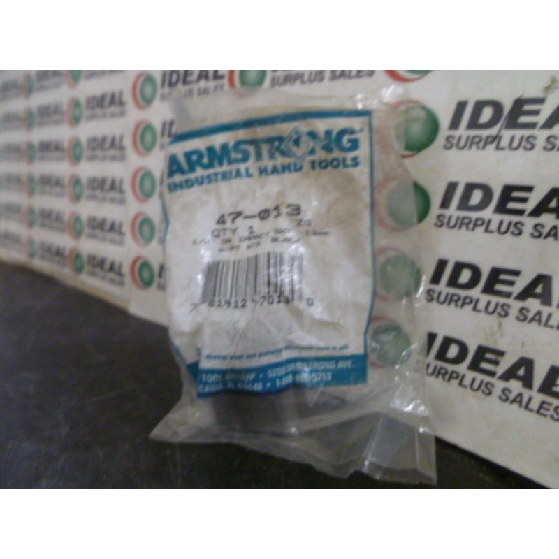 ARMSTRONG 47013 IMPACT SOCKET|Factory Sealed Packaging|New In Box|New No Box|Used|Reconditioned