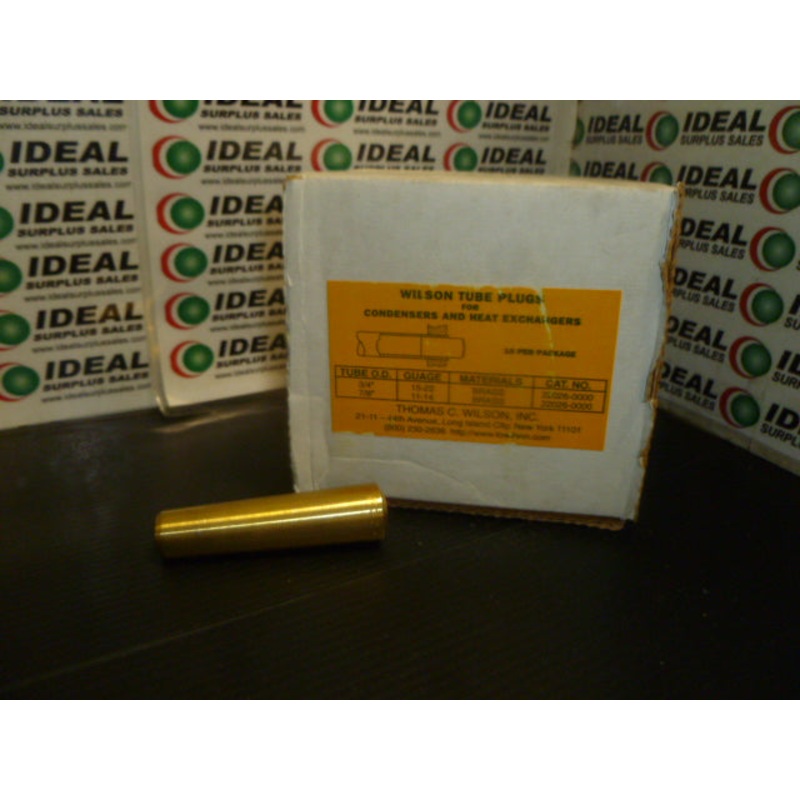 Wilson 22026 Brass Tube Plugs (BOX OF 10) 3/4 7/8
