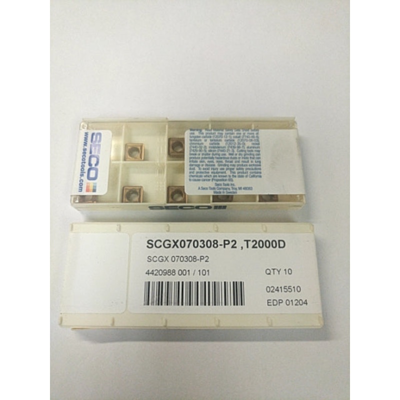 SECO SCGX 070308-P2 T2000D Carbide Inserts (10 PCS)