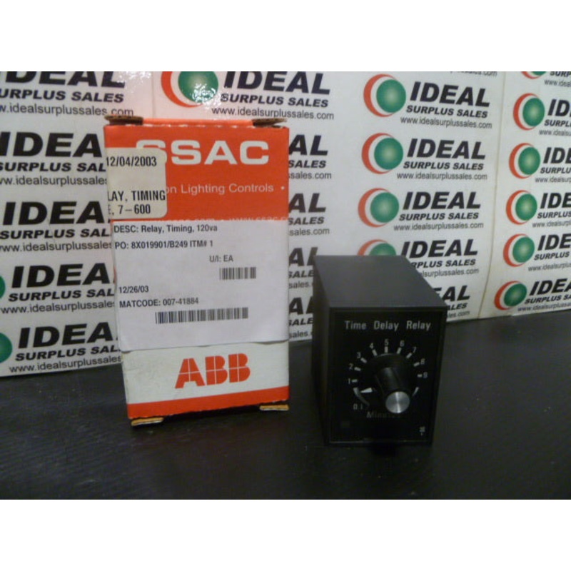 ABB SSAC TRM120A2Y600 RELAY|Factory Sealed Packaging|New In Box|New No Box|Used|Reconditioned