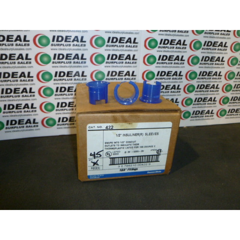 THOMAS & BETTS  422 – SLEEVES, 1/2IN, THERMOPLASTIC, CONDUIT INSULINER BOX OF 45