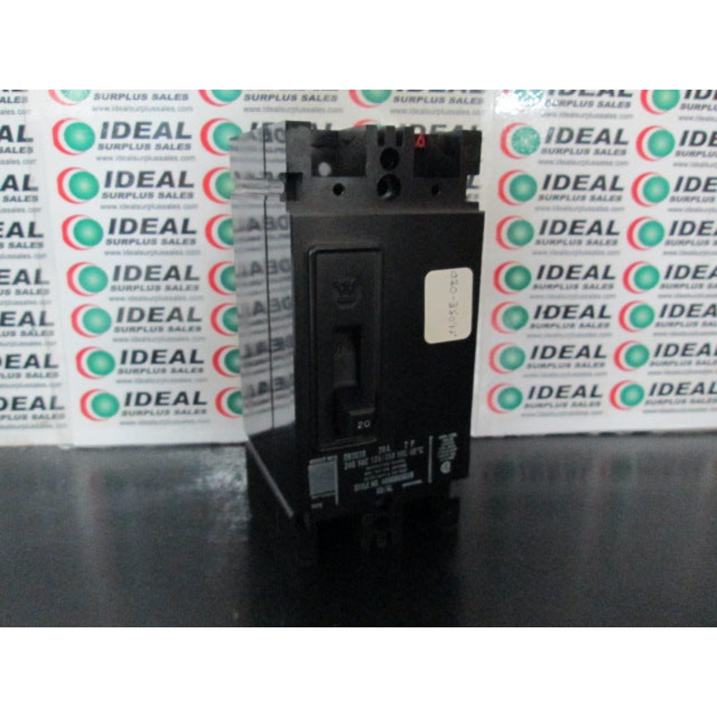 BREAKER, WESTINGHOUSE EB2020, 2POLE 20A, 240VAC, 125/250VDC, CU/AL