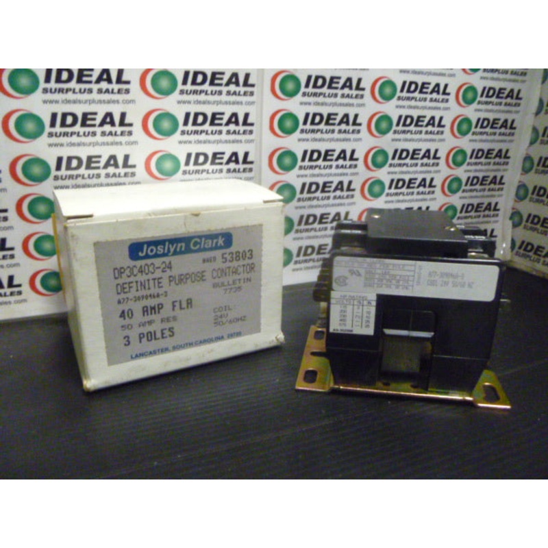 CONTACTOR, JOSLYN CLARK – A77-309046A-2, COIL 24V, 50/60HZ, DP3C403-24