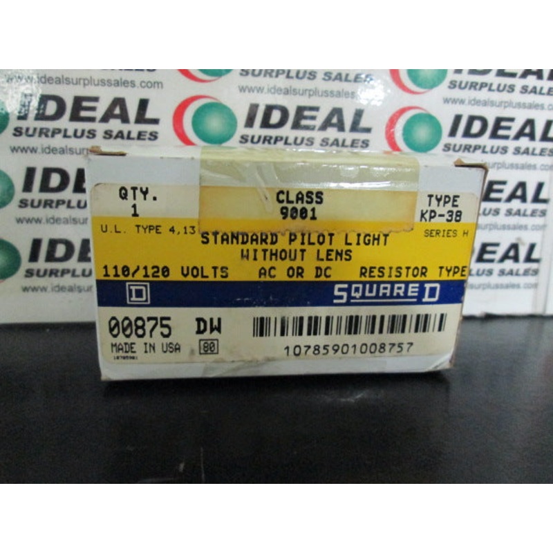 Square D 9001KP38 Pilot Light w/o Lens 120VAC/DC