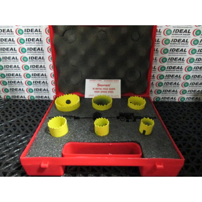 Starrett KV292 Lockset Hole Saw Kit 7/8 Through 2-1/8 w/2 Arbors