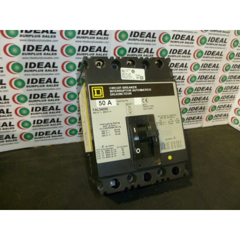 SQUARE D FAL34050 BREAKER|Factory Sealed Packaging|New In Box|New No Box|Used|Reconditioned