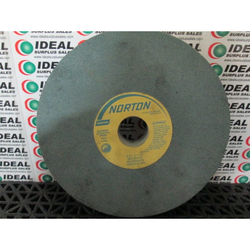 WHEEL, NORTON 66253044379, 8 X 1 X 1-1/4, 3600 RPM MAX, 39C100-IVK GRINDING WHEEL