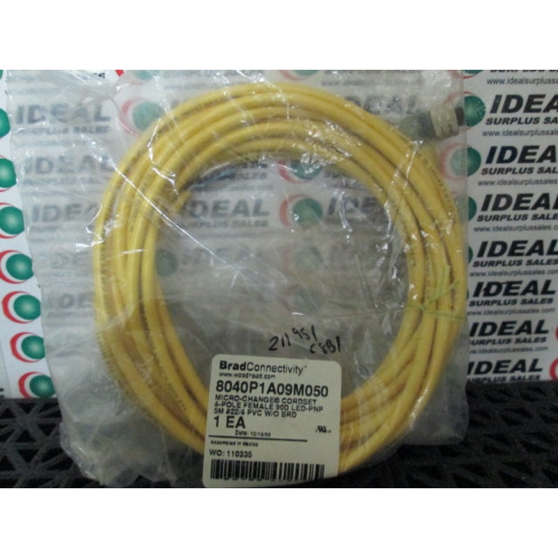 WOODHEAD 8040P1A09M050 CORDSET
