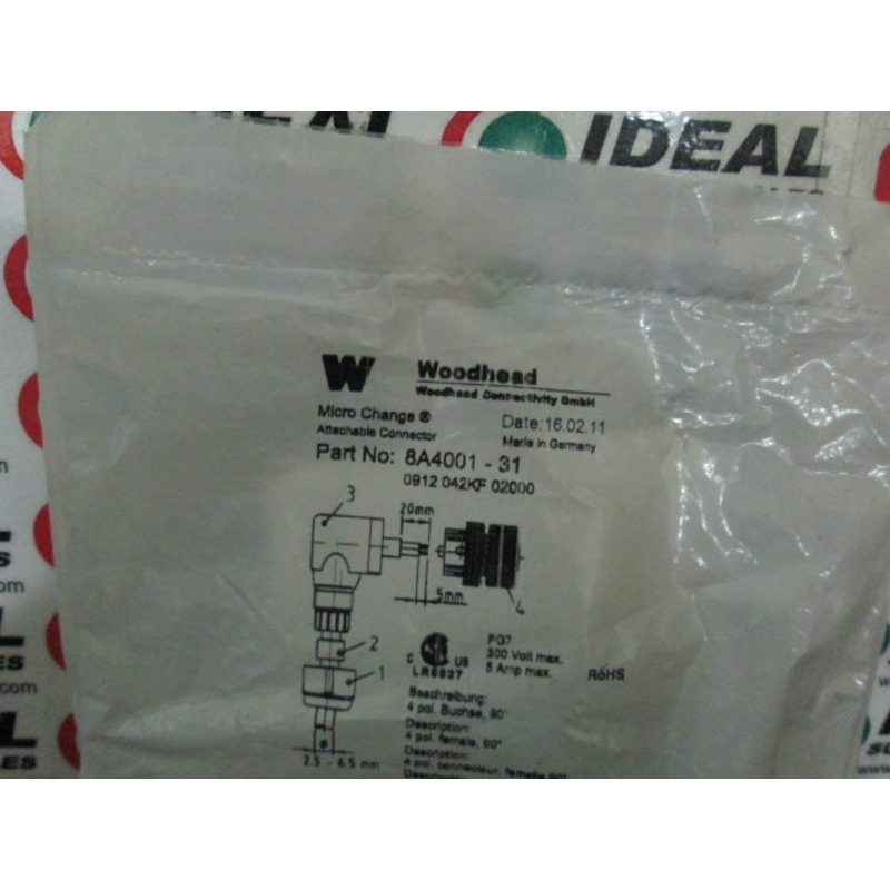 WOODHEAD 8A400131|Factory Sealed Packaging|New In Box|New No Box|Used|Reconditioned
