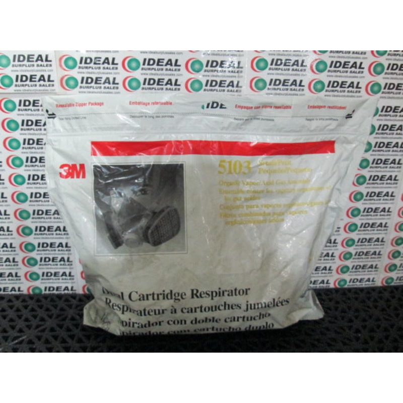 3M 5103 HALF FACEPIECE DISPOSABLE RESPIRATOR 5000 SERIES, SMALL, WITH CARTRIDGES