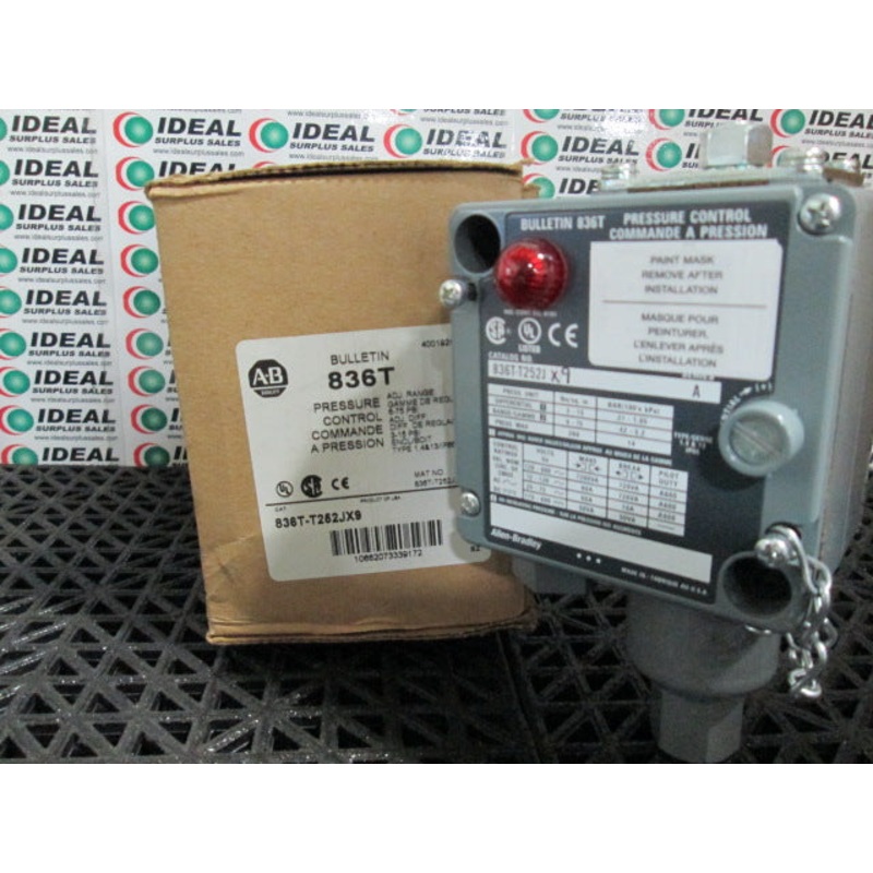 SWITCH, ALLEN BRADLEY 836T-T252JX9, 6-75 PSI, ADJ. RANGE PRESSURE SWITCH