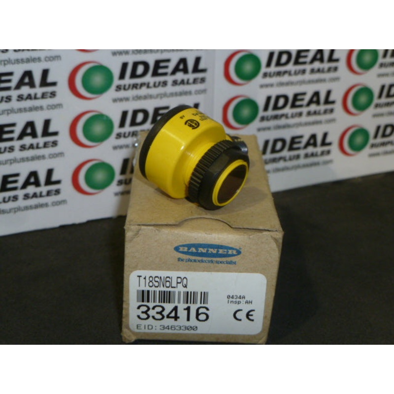 BANNER T18SN6LPQ DISC|Factory Sealed Packaging|New In Box|New No Box|Used|Reconditioned