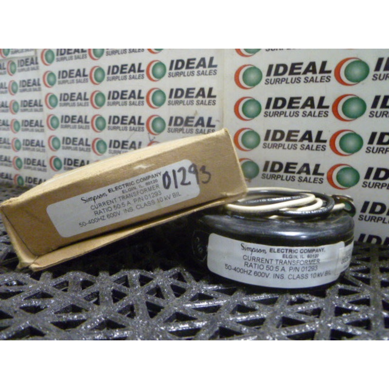 Simpson 01293 Current Transformer Ratio 50:5 50-400Hz 600V