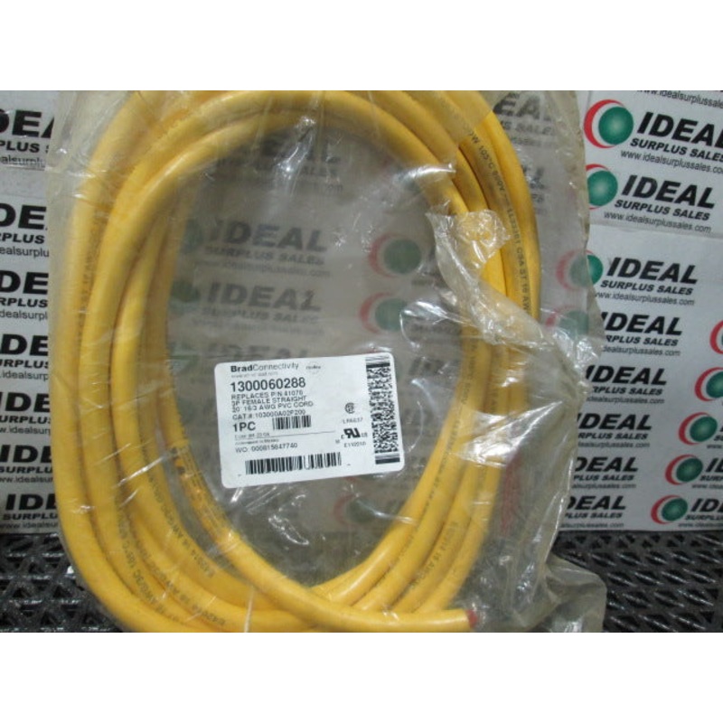 WOODHEAD 1300060288 CORDSET|Factory Sealed Packaging|New In Box|New No Box|Used|Reconditioned