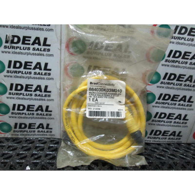 WOODHEAD 884030K03M010 CABLE|Factory Sealed Packaging|New In Box|New No Box|Used|Reconditioned