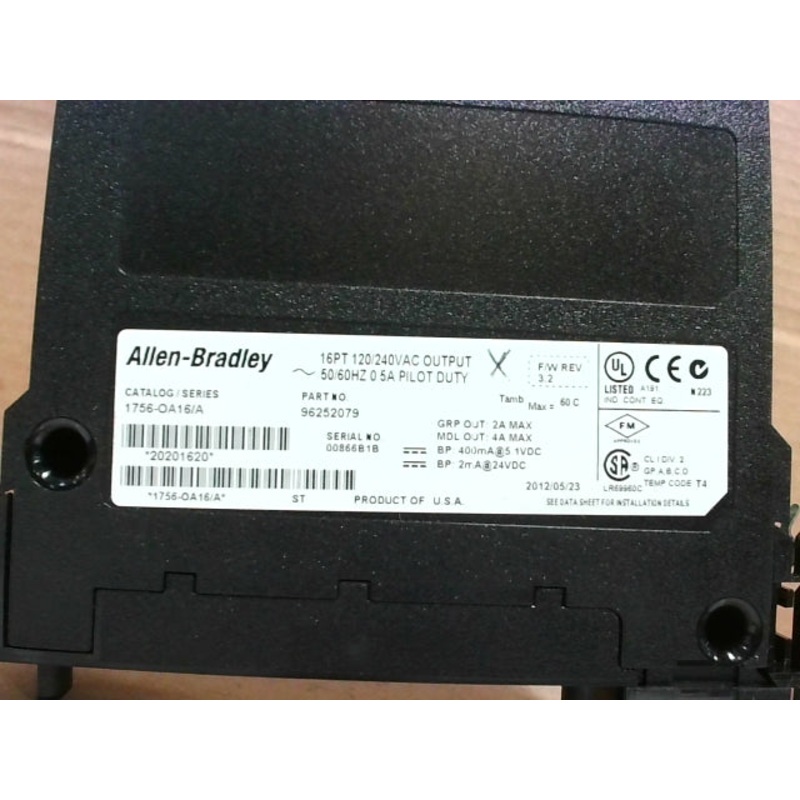 Allen Bradley 17560A16 Control Logix Output Module /A