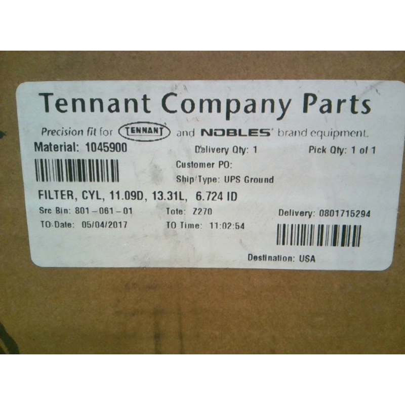 Tennant 1045900 Canister Filter Factory Sealed