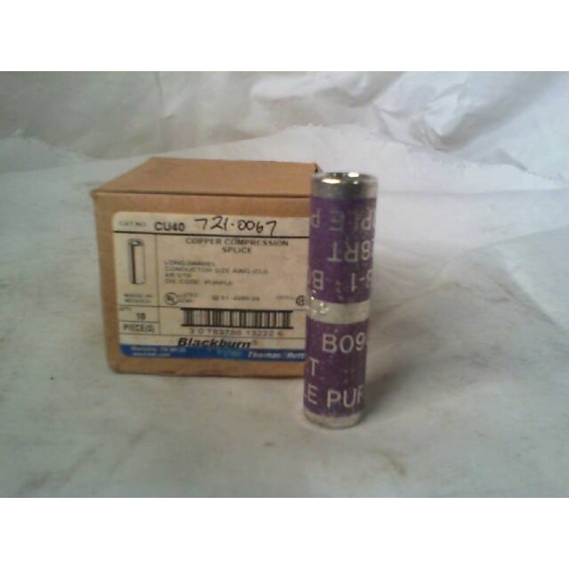 Thomas & Betts Blackburn CU40 4/0AWG Barrel Splice (10PCS)