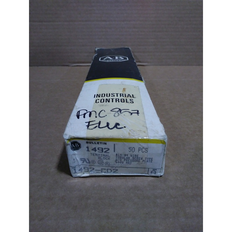 Allen Bradley 1492-CD2 Terminal Block (50 PCS), For #14 To #4 Wire, Tubular Screw Type Without Pressure Plate, 600V Max Price Per Pack of 50