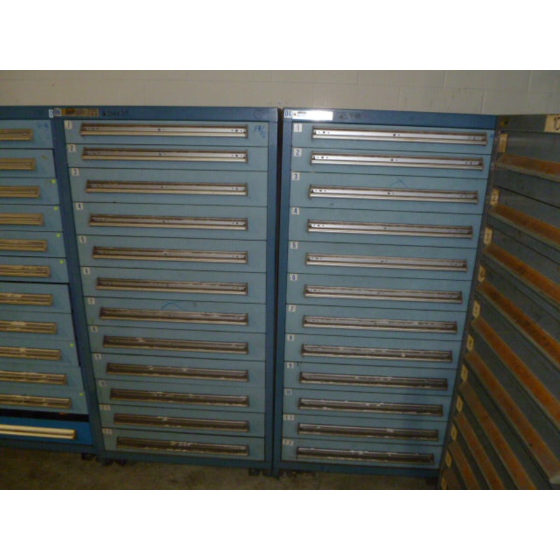 CABINET, STANLEY VIDMAR STYLE, 30W X 27.75 D X 59TALL, 12-DRAWER,