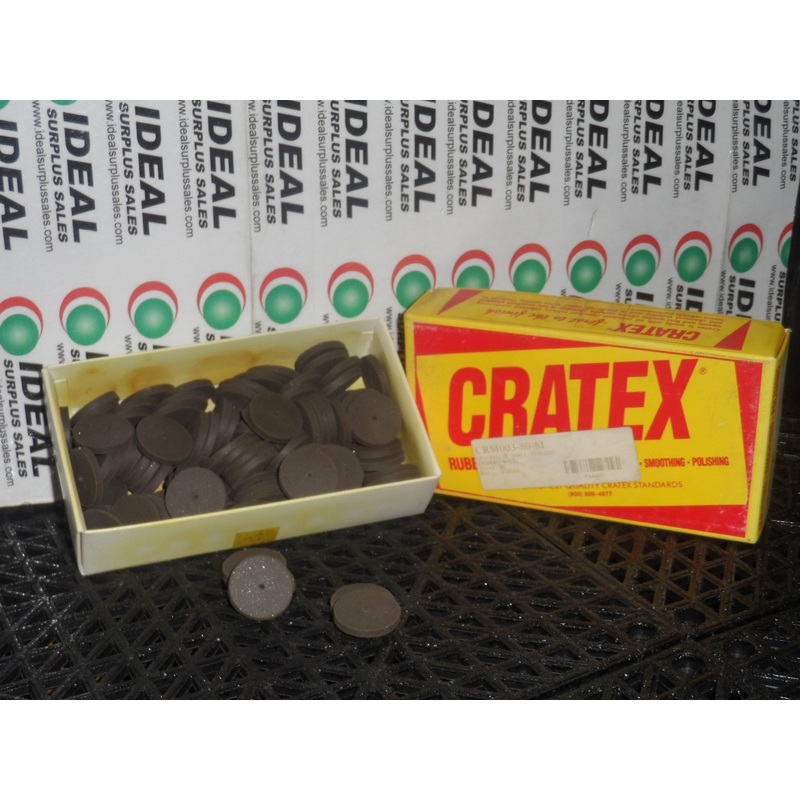 WHEEL, CRATEX – 80M, 1 X 1/8 X 1/16 SMAL STRAIGHT WHEEL RUBBERIZED ABRASIVE (100/PKG)