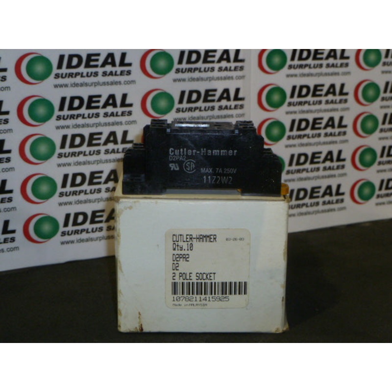 CUTLER HAMMER D2PA2 RELAY|Factory Sealed Packaging|New In Box|New No Box|Used|Reconditioned