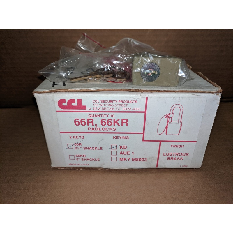 CCL Security 66R Padlock 2-3/4 Shackle (BOX OF 10)