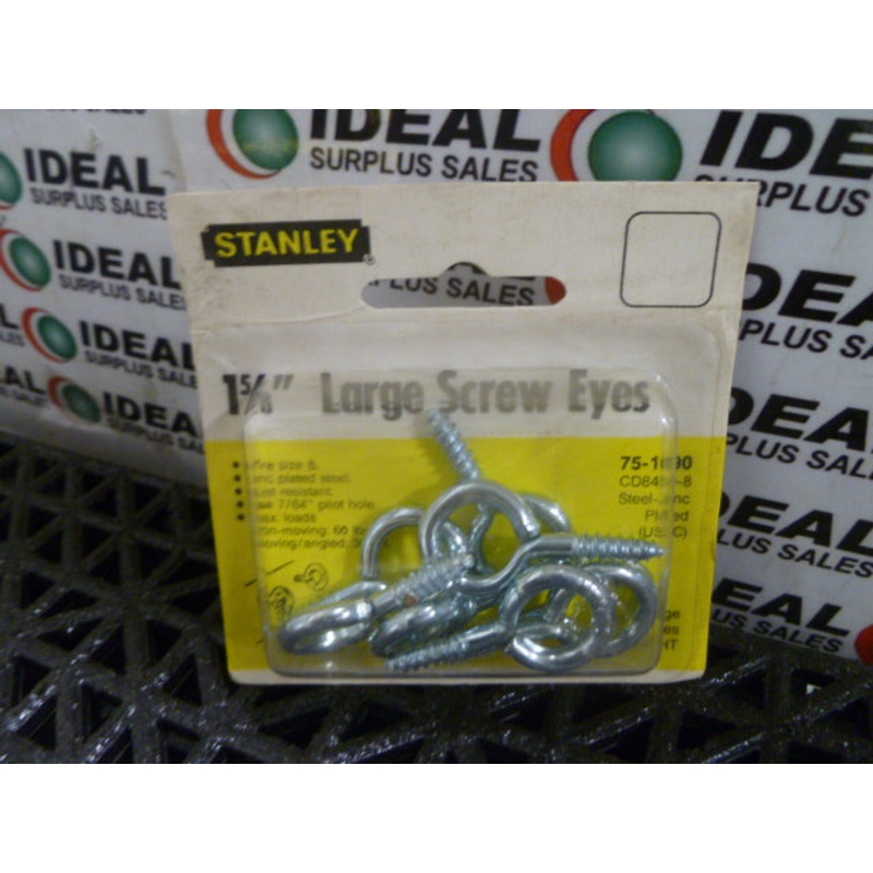 STANLEY 751090 SCREW EYES|Factory Sealed Packaging|New In Box|New No Box|Used|Reconditioned