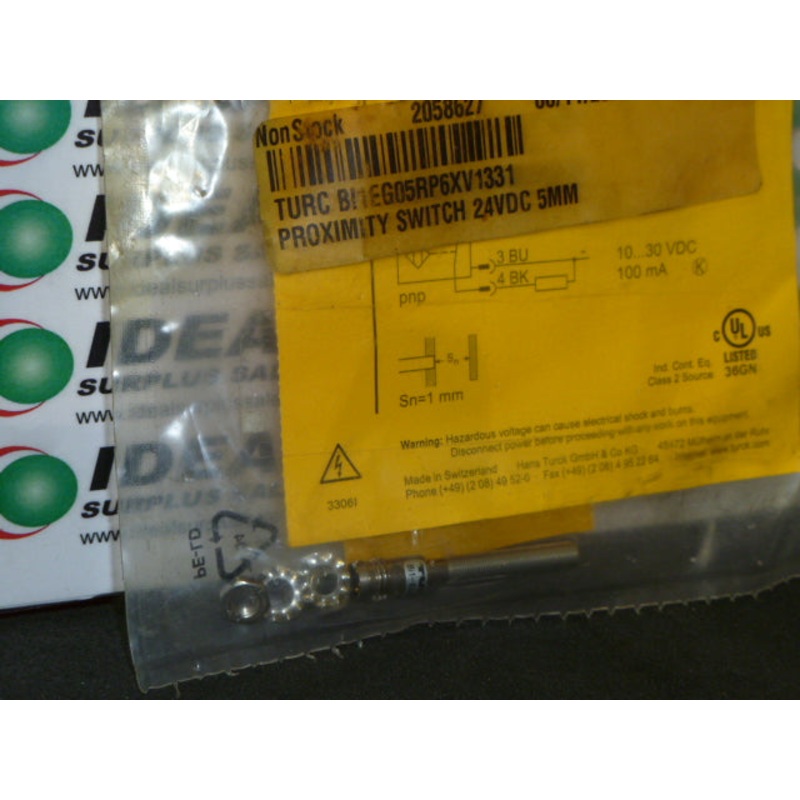 TURCK BI1EG05RP6XV1331|Factory Sealed Packaging|New In Box|New No Box|Used|Reconditioned