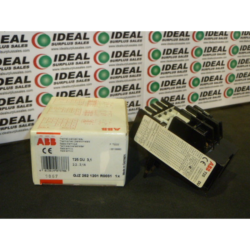 ABB T25DU3.1 Thermal Overload Relay 2.2-3.1A