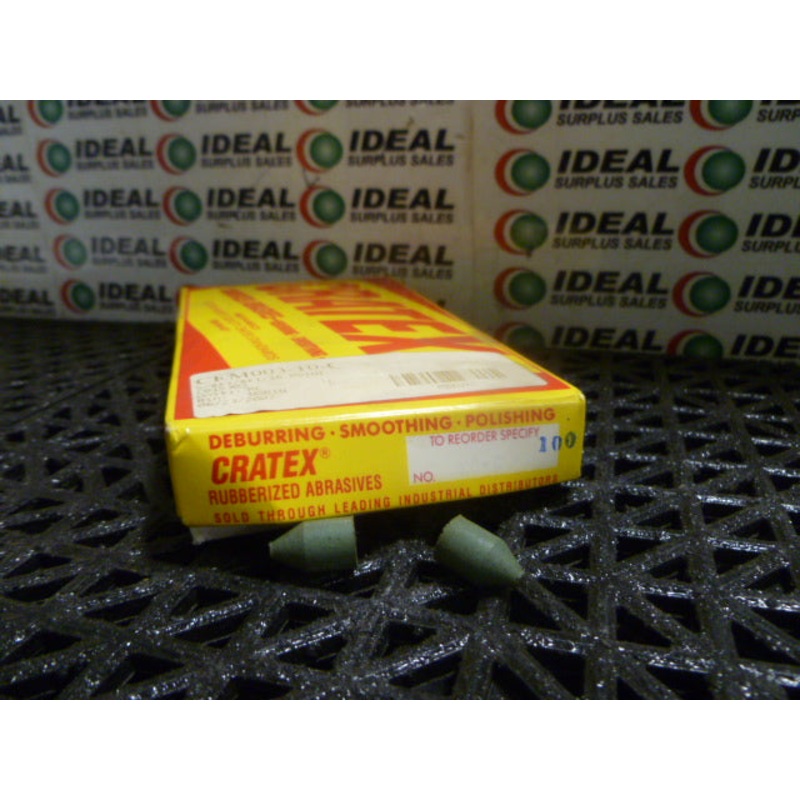 CRATEX 10-C Bullet Point Rubberized Grinding Cone (BOX OF 100) Coarse Grade