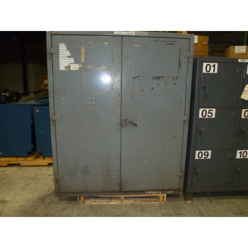 CABINET, STRONG HOLD, MODEL 56-244, 2 DOOR, 4 SHELF, 60 WIDE X 24 DEEP X 78 OAH
