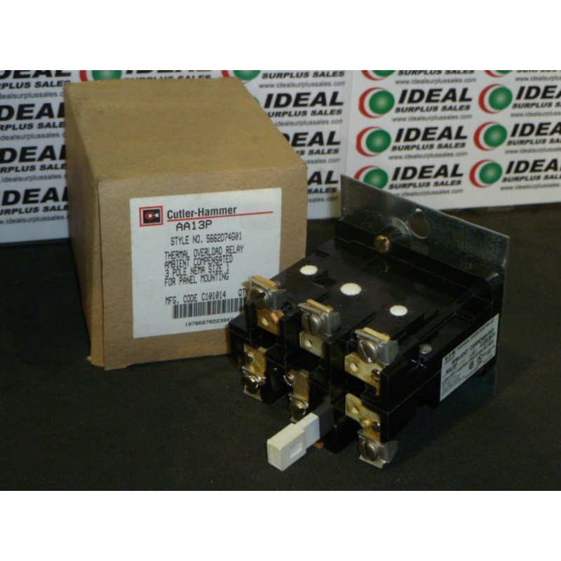 CUTLER HAMMER  AA13P – RELAY, THERMAL OVERLOAD, 3 POLE, SIZE 1, AMBIENT COMPENSATED