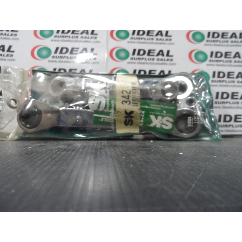 SK Tools 342 SAE Offset Ratcheting Box end Wrench Set 4 Piece 1/4-3/4