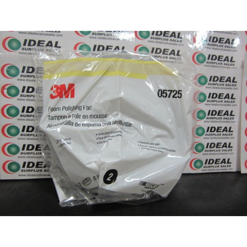 3M 05725 Single Sided Foam Polishing 8 Pad Black (2 Pads)
